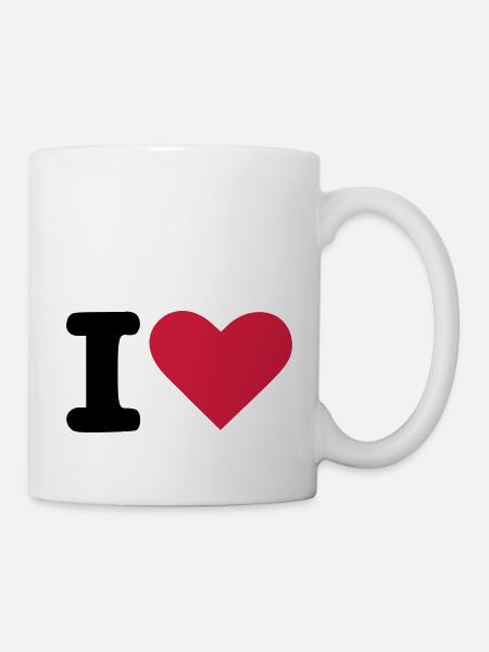 i love - Tasse - Weiß