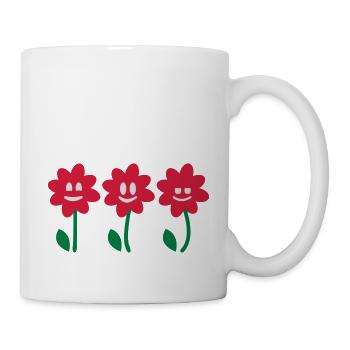 3 Fleurs 3 - Mug blanc - blanc - Droite