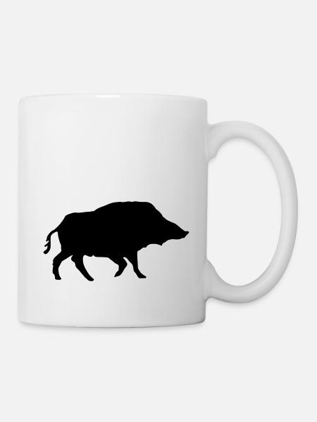 Wildschwein - Tasse - Weiß
