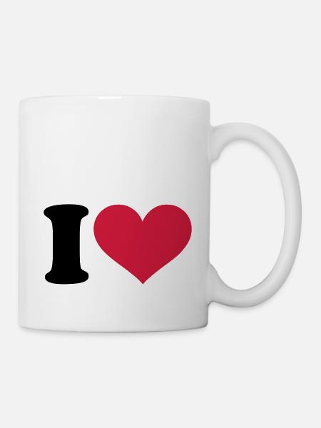 I - HEART - Mug blanc - blanc