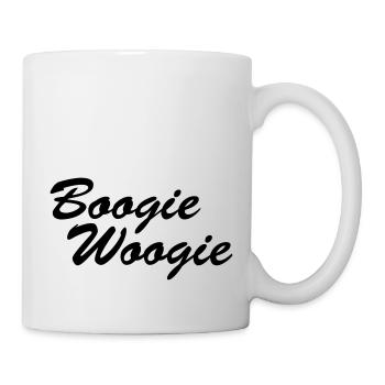 Boogie Woogie Schriftzug - Tasse - Weiß - Rechts