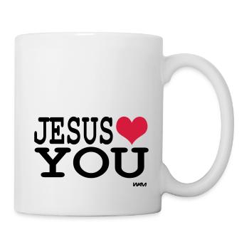 jesus loves you - Mug blanc - blanc - Droite
