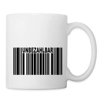 unbezahlbar barcode - Tasse - Weiß - Rechts