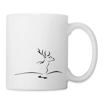 Jagd Schnitzerei Peter - Tasse - Weiß - Rechts