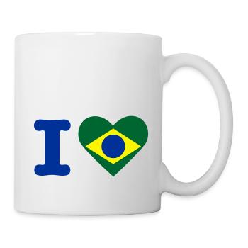 I love Brasilien - Tasse - Weiß - Rechts