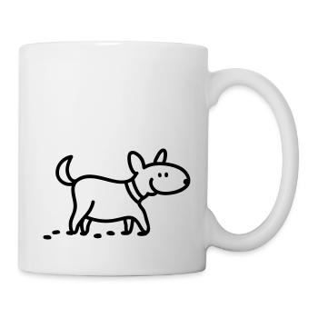 Dog - go for a walk - Line - Mug - white - Right
