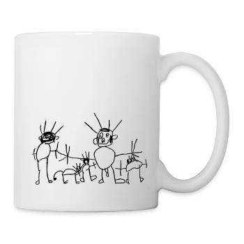 Meine Familie - Tasse - Weiß - Rechts