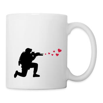 soldat herzen - Tasse - Weiß - Rechts