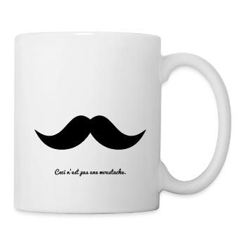 moustache - Mug blanc - blanc - Droite