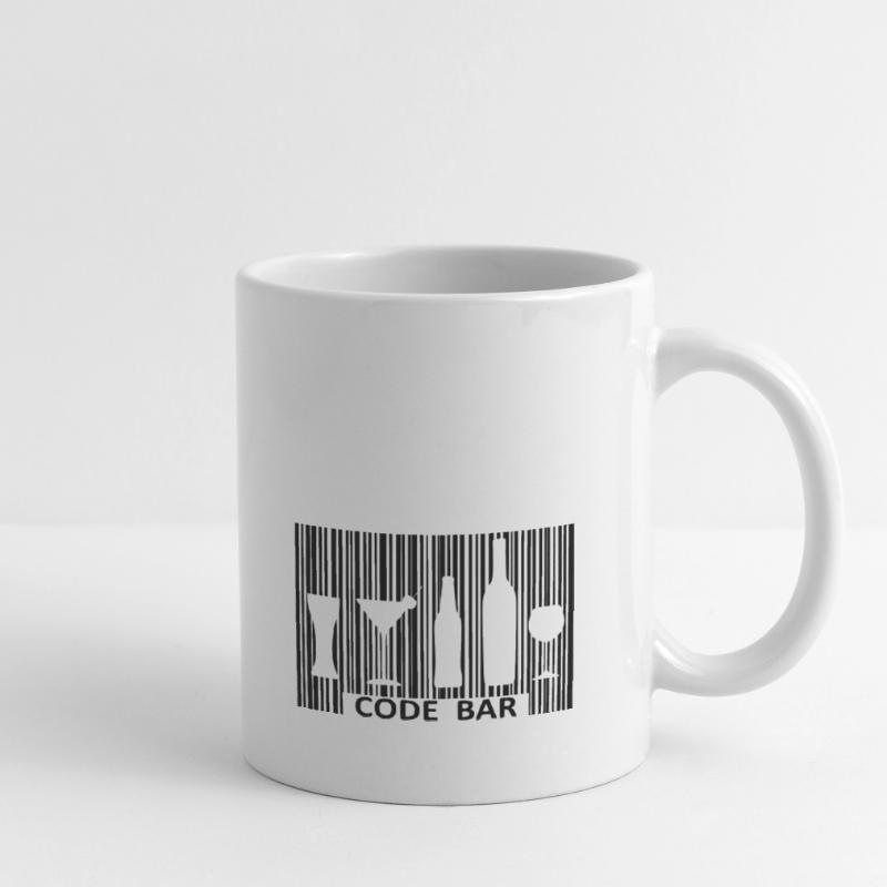 Code bar Mug blanc