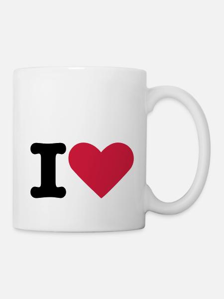 lieben ich - Tasse - Weiß
