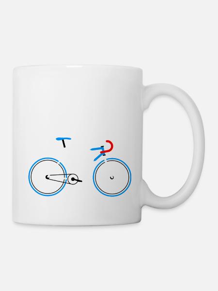 08-30 Fahrrad Fixie - Tasse - Weiß