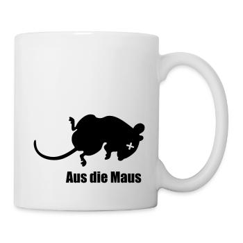 Aus die Maus - Tasse - Weiß - Rechts