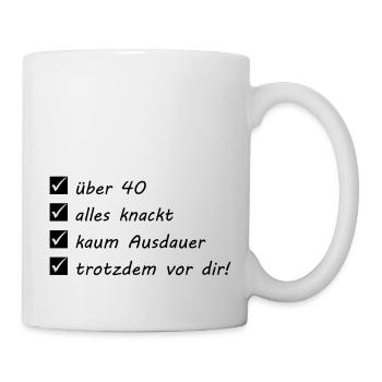 Sport - Marathon Über 40 - Tasse - Weiß - Rechts