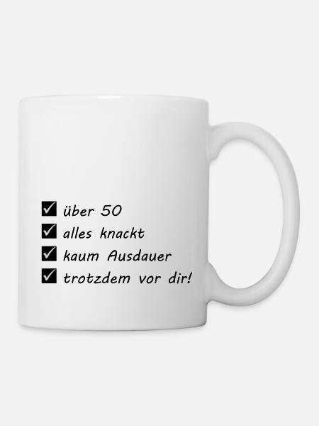 Sport - Marathon Über 50 - Tasse - Weiß