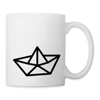 Papierboot - Tasse - Weiß - Rechts