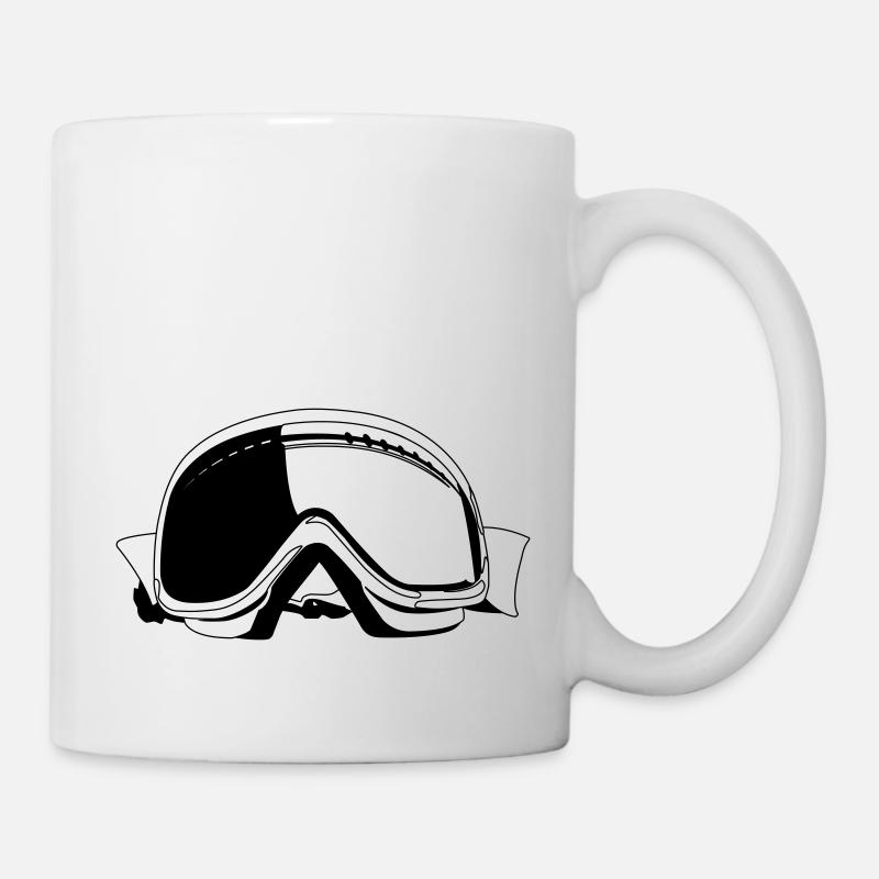 Skibrille - Tasse - Weiß