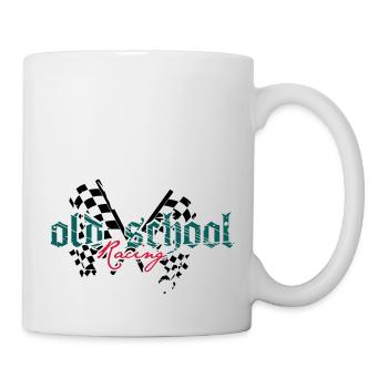 old school racing - Tasse - Weiß - Rechts