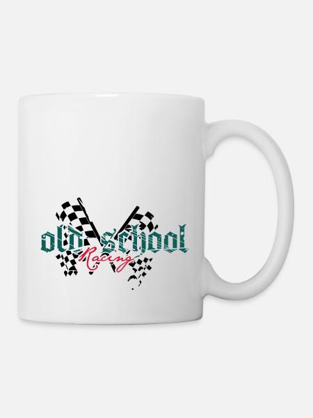 old school racing - Tasse - Weiß