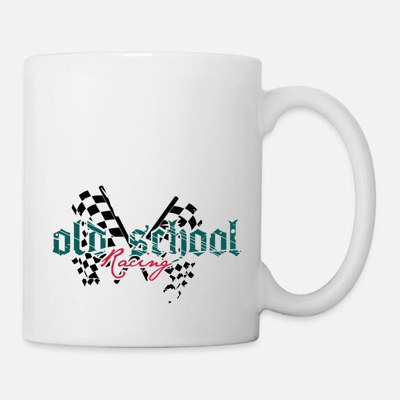 old school racing - Tasse - Weiß