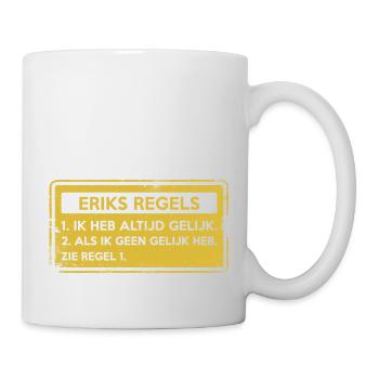 règles Eriks. Cadeau original. - Mug blanc - blanc - Droite