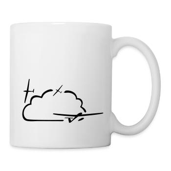 Segelfliegen mit Wolke - Tasse - Weiß - Rechts