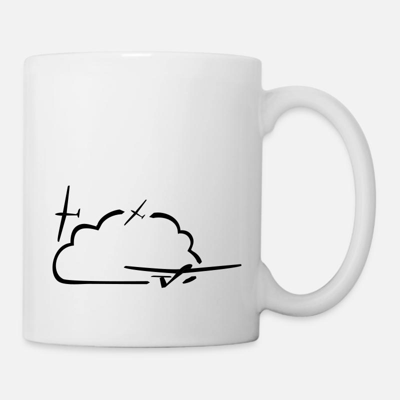 Segelfliegen mit Wolke - Tasse - Weiß