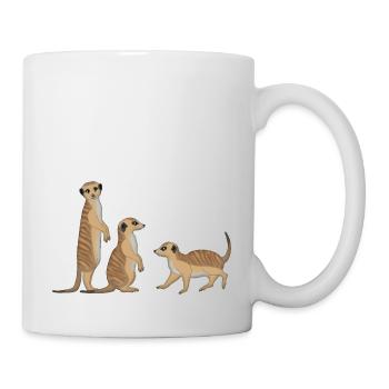 Three meerkats - Mug - white - Right