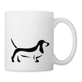 Basset - Tasse - Weiß - Rechts