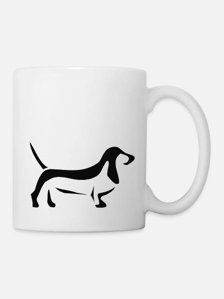 Basset - Tasse - Weiß