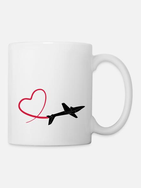 sailplane fox glider - Mug - white