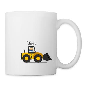 Bagger - Tasse - Weiß - Rechts