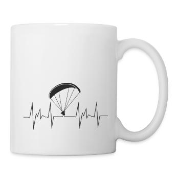 heartbeat paragliding - Mug blanc - blanc - Droite