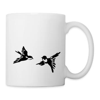 Vögel - Tasse - Weiß - Rechts