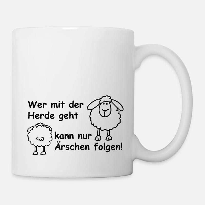 Wer mit der Herde ... - Tasse - Weiß