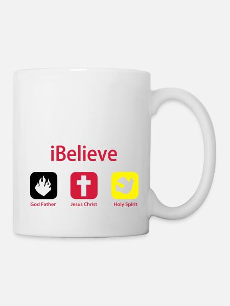 iBelieve - Jesus Shirt (UK) - Tasse - Weiß