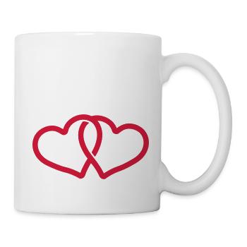 couple heart - Mug blanc - blanc - Droite