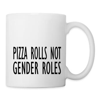 Pizza rolls not gender roles - Mug - white - Right