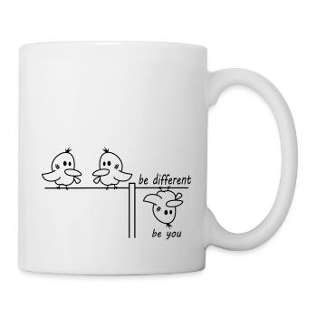 be different be you Vogel - Tasse - Weiß - Rechts