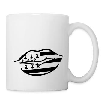große Küsse Lippen Breton - Tasse - Weiß - Rechts