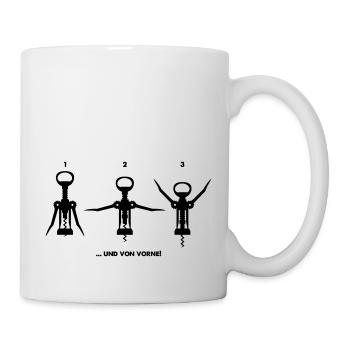 Wein-Workout - Tasse - Weiß - Rechts