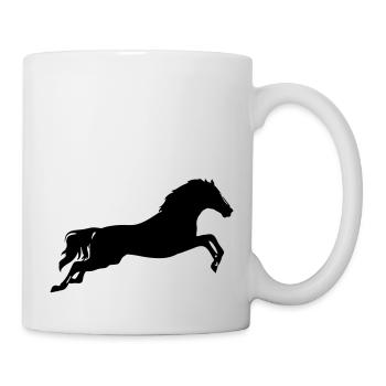 Pferd - Tasse - Weiß - Rechts