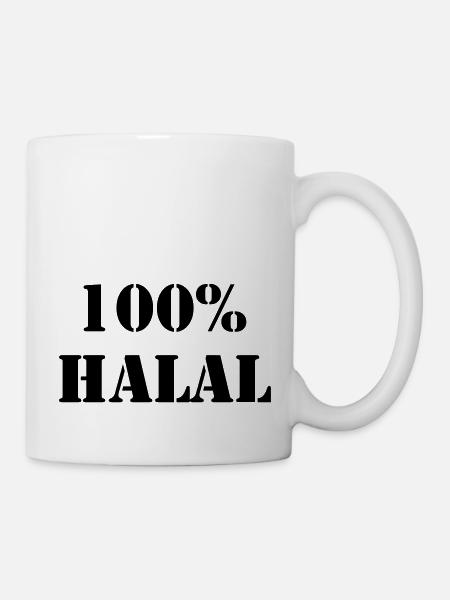 100% Halal (V) - Mug blanc - blanc