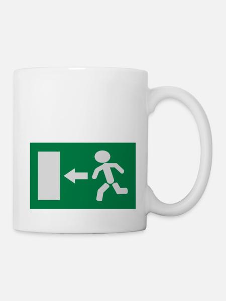 fluchtweg2 - Tasse - Weiß