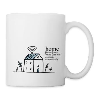 La maison est où votre connexion Wi-Fi se connecte automatiquement - Mug blanc - blanc - Droite