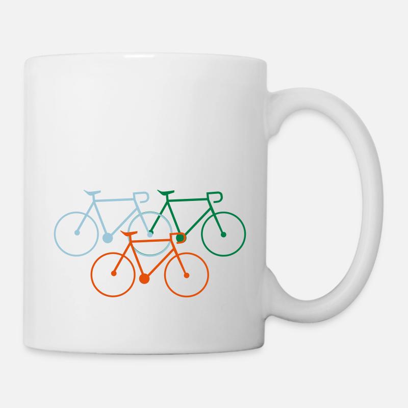 bicyclette Drahtesel de roue de fixie - Mug blanc - blanc