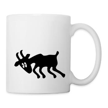 goat herd sheep ram horn buck horns attack bitchy - Mug - white - Right