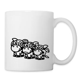 cow_family_with_boy_1c - Mug blanc - blanc - Droite