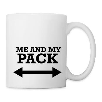 Me and my pack - Tasse - Weiß - Rechts