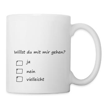 willststdumitmirgehen - Mug blanc - blanc - Droite